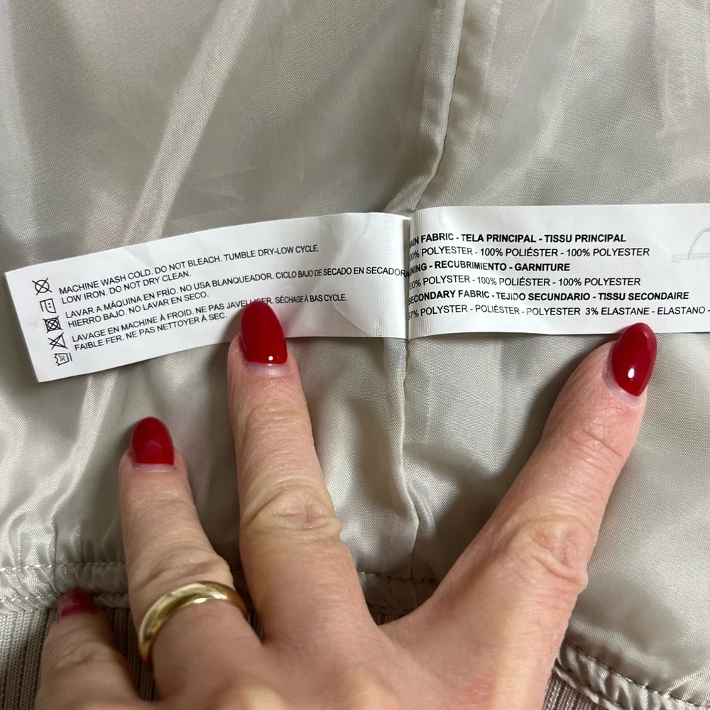 DENIM & FLOWER Men's Classic Bomber Jacket - Sand / Khaki - S - Picture 12 of 12